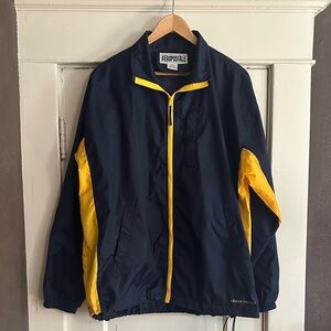 Aeropostale Men's Windbreaker in Navy and Yellow
